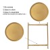 2 Tier 15.7" Dia. Metal Round Side Table with Removable Storage Tray for Living Room,Bedroom Nightstand End Table - Golden