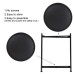 2 Tier 15.7" Dia. Metal Round Side Table with Removable Storage Tray for Living Room,Bedroom Nightstand End Table - Black