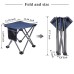 AIRZANER 2 Piece Camping Stool, Folding Small Chair Portable Camp Stool for Camping Fishing Hiking Gardening and Beach, Camping Seat (Blue*2, L 13.5")