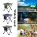 AIRZANER 2 Piece Camping Stool, Folding Small Chair Portable Camp Stool for Camping Fishing Hiking Gardening and Beach, Camping Seat (Blue*2, L 13.5")